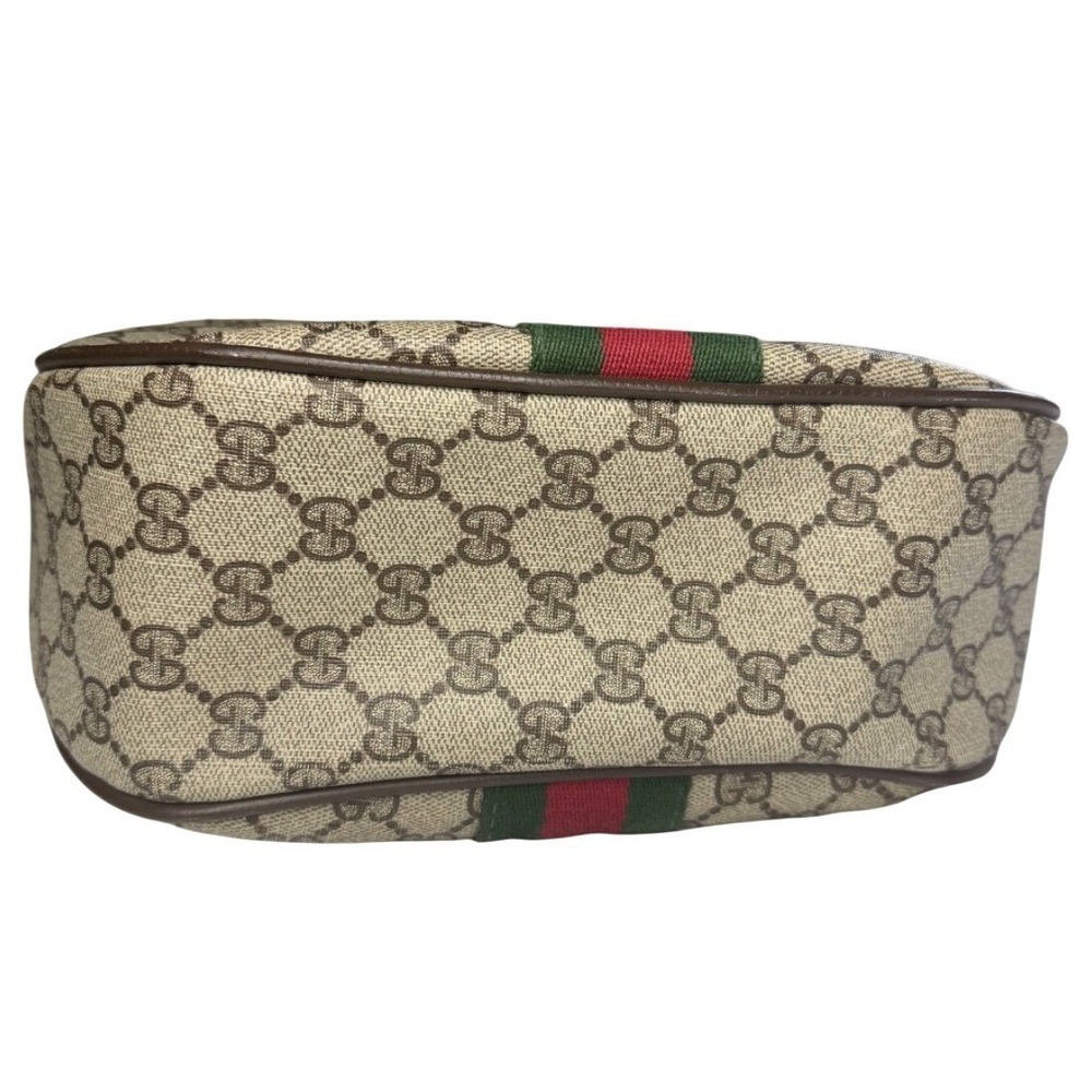 Vintage GUCCI Authentic Sherry GG Shoulder Bag Brown‎ Monogram Coated Canvas - Picture 7 of 13